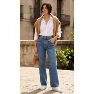 AG Adriano Goldschmied 360 Denim Aven Darted High Rise Straight Leg Jeans 23R